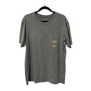 ROARK X PENDLETON SHIRT AZTEC POCKET GRAY CUSTOM TIE DYE 100% COTTON MENS M